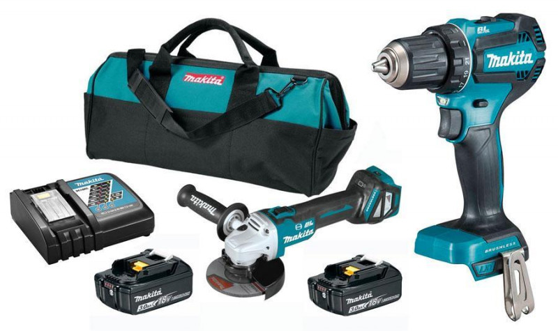  - Makita DDF485 +  DGA513 + 2  18 V 3 Ah + / + 