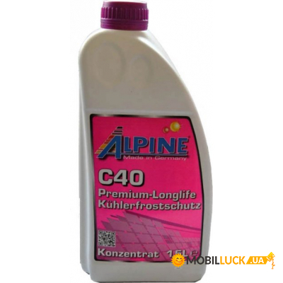  Alpine C40 Premium Langzeitkuhlerfrostschutz 1,5 (1705-15)