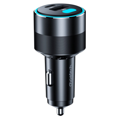   Choetech car 2USB-C+USB-A 130W QC3.0/PD/PPS black (TC0011-BK)