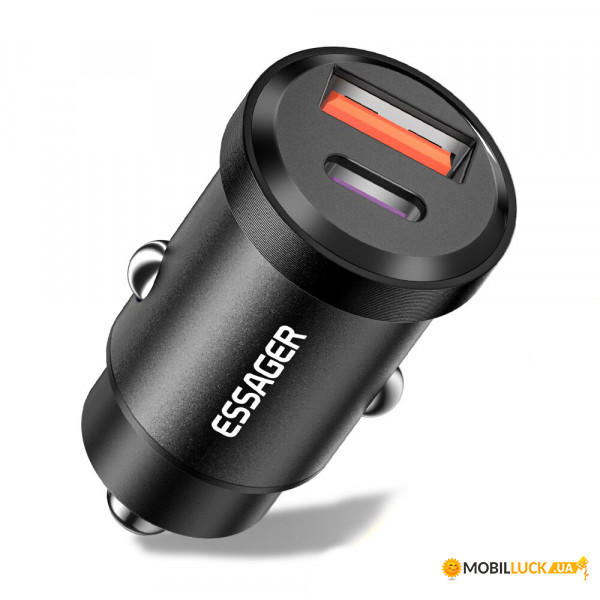   Essager ES-CC07 30W USB+Type-C black