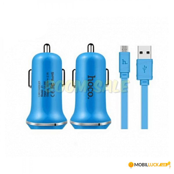   Hoco Z1 + Micro  2 USB 2.1A Blue