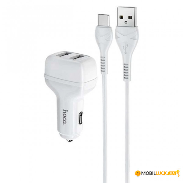    Hoco Z36 (2USB 2.4) White (S23139) +  Lightning