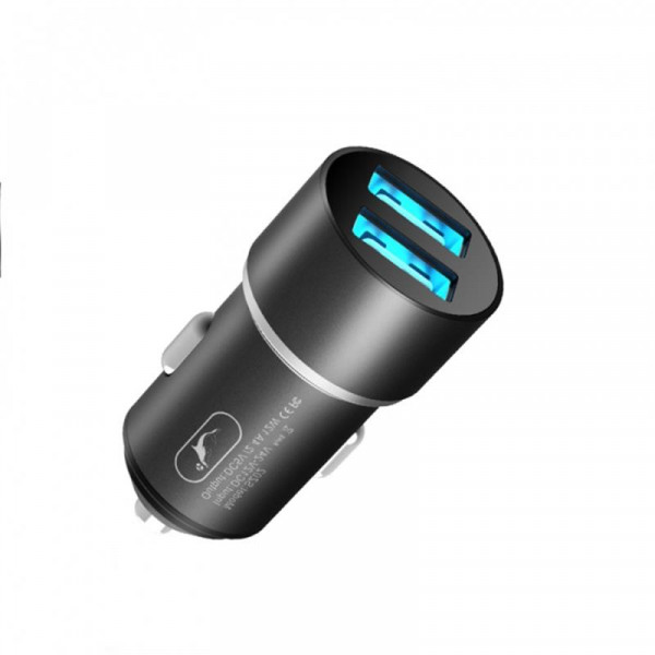 ������������� �������� ���������� SkyDolphin SZ02 Aluminium (2USB, 2.4A) Black (AZP-000074)