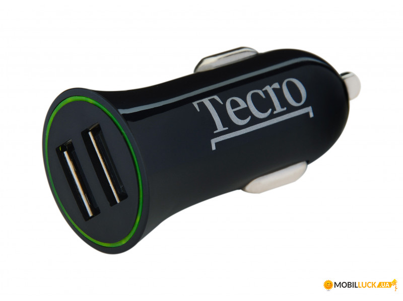    Tecro 2USB2.1A Black (TCR-0221AB)