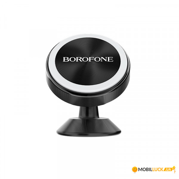  Borofone Platinum metal magnetic in-car holder for dashboard Black Black (BH5B)