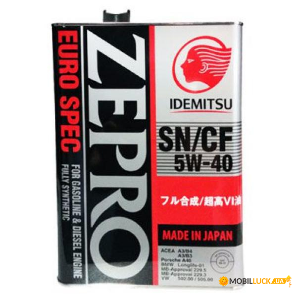   Idemitsu Zepro Euro Spec SN/CF 5W-40 4  (1849041-7)