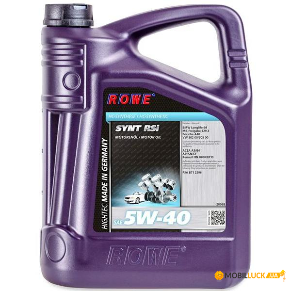 Rowe Hightec Synt Rsi 5W-40 5. (rowe 4-5)