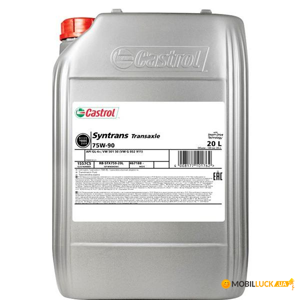   Castrol Syntrans Transaxle 75W-90 20. (Cas 40-20)