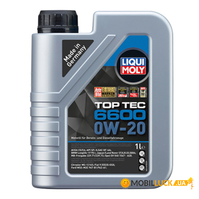   Liqui Moly Top Tec 6600 0W-20 1. (21410)