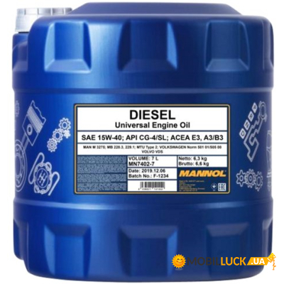   Mannol DIESEL 7 15W-40 (MN7402-7)