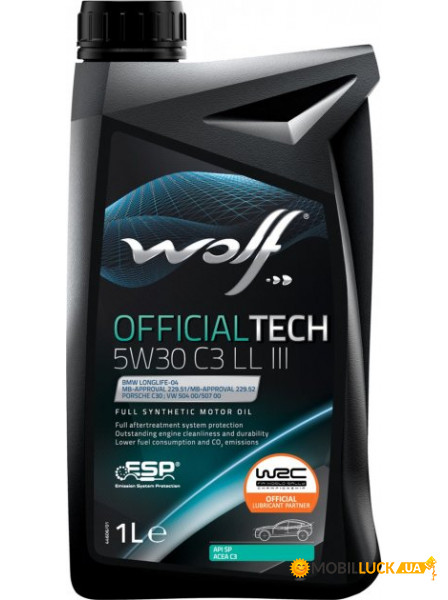  Wolf OFFICIALTECH 5W30 C3 LL III 1L (NEW) (1048179)