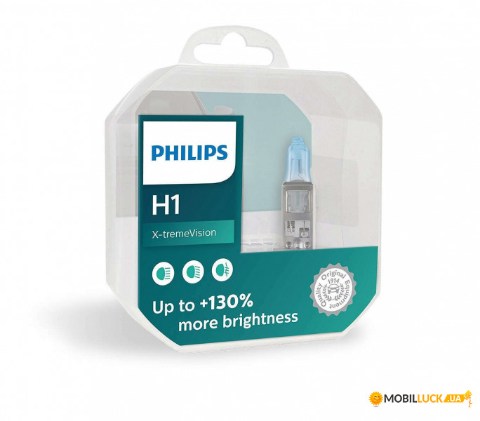  PHILIPS 12258XVS2 H1 55W 12V P14,5s X-treme Vision +130%