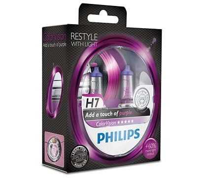   Philips H7 ColorVision Purple 2/ (12972CVPPS2)