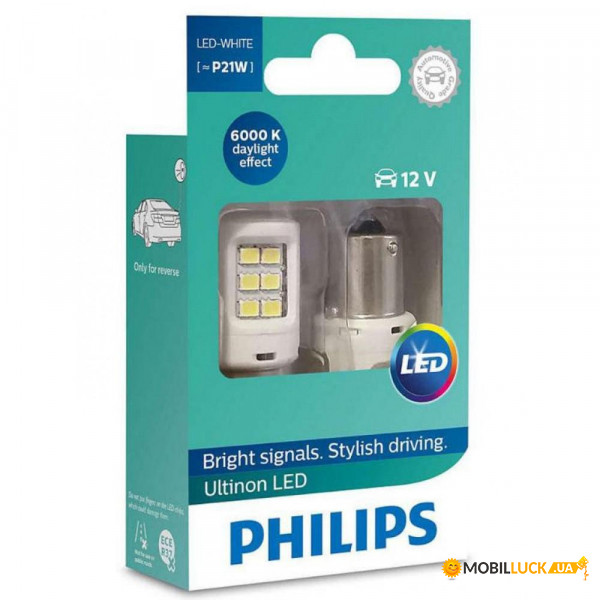  Led Philips Ultinon P21W 12V White 11498ULWX2 (2.)