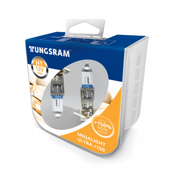   Tungsram H1 55W 12V (2 ./) Megalight Ultra  150%