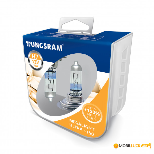   Tungsram H7 55W 12V (2 ./) Megalight Ultra +150%