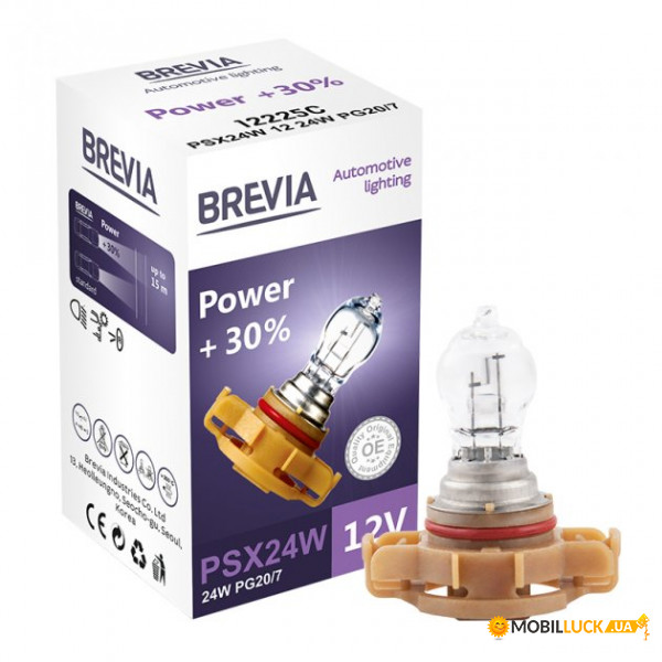   Brevia PSX24W 12V 24W PG20/7 Power +30% CP 12225C