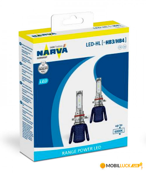    Narva 18014 HB3/HB4 6000K X2 16W PGJ19-2