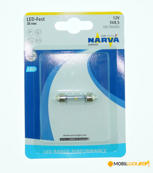   Narva 18079-01B 5W 12V SV8.5 LED 0.6W 38mm