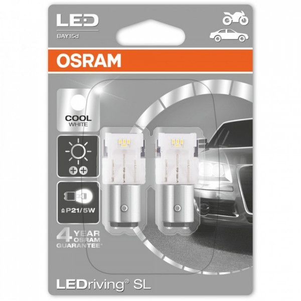   OSRAM 1458CW P21/5W 12V BAY15d 6000K 2pcs. blister