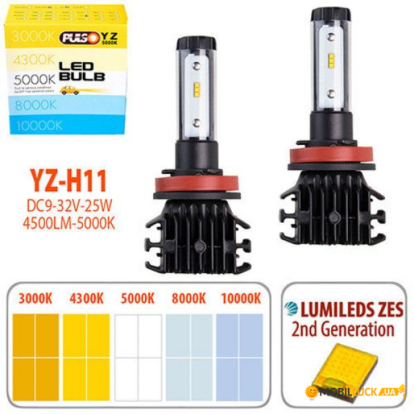   Pulso YZ H11 25W (3000, 4300, 5000, 6000, 10000K) (2 ) (vit47819)