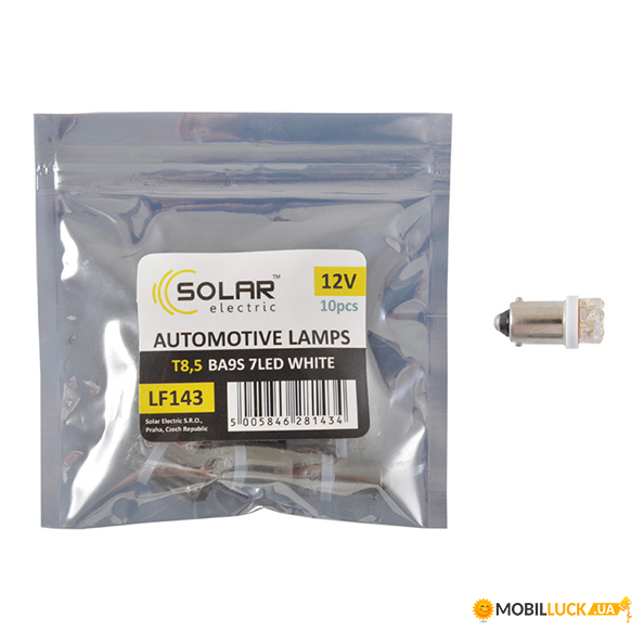  Solar LED 12V T8.5 BA9s 7leds white 1. (10.)  .   (LF143_P)