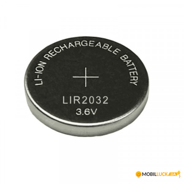   Li-Ion LIR2032, 3.6V, 40mAh