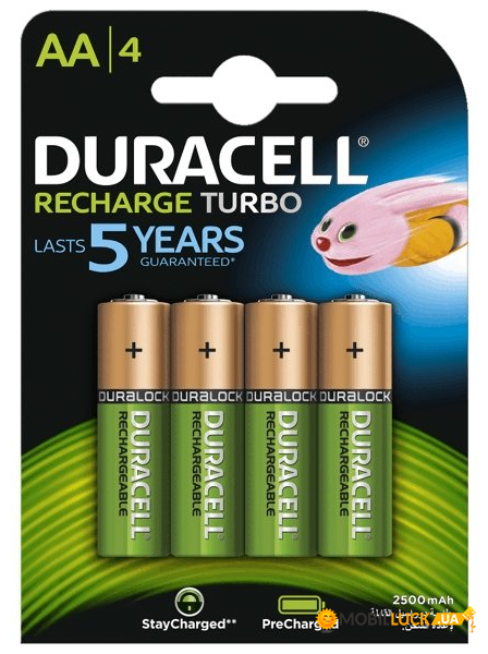  Duracell Recharge Turbo DX1500, AA/(HR6), 2500mAh, LSD Ni-MH,  4