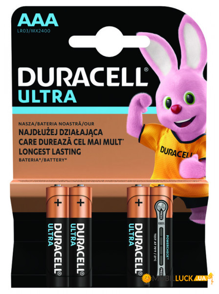   Duracell Ultra Powercheck, AAA/LR03, 1.5V,  4