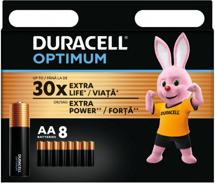   Duracell Optimum AA (LR06) 8  (5000394158931)