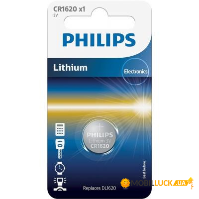  Philips CR1620 Philips Lithium (CR1620/00B)