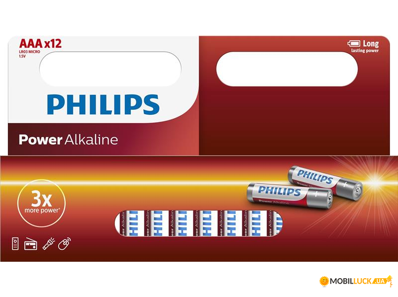  Philips Power Alkaline AAA   12  (LR03P12W/10)