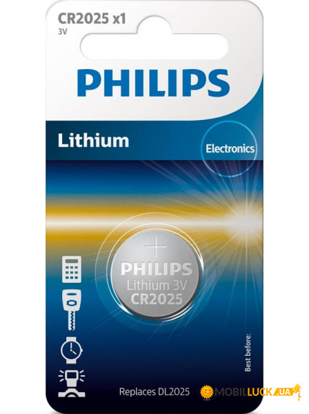  Philips Lithium CR 2025 BLI 1