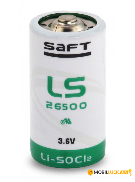   SAFT LS26500 STD, C, 3.6V, LiSOCl2