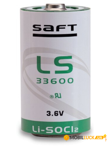   Saft LS33600 STD, D, 3.6V, LiSOCl2