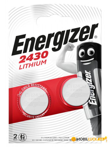   Energizer 2430 Lithium, 3V,  2