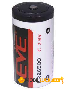 ˳  EVE ER26500 STD, C, 3.6V, LiSOCl2