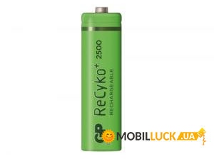  GP Recyko+ GP250AAHC, AA, 2500mAh, 7.2A, 1.2V Ni-MH LSD80-1, 