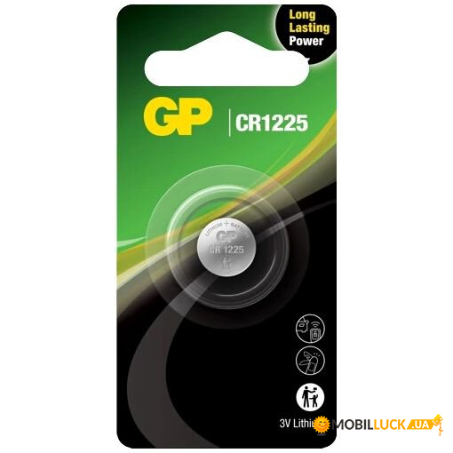   GP CR1225, 3V,  1 