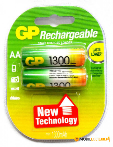  GP Rechargeable R6 1300 Mah Ni-Mh