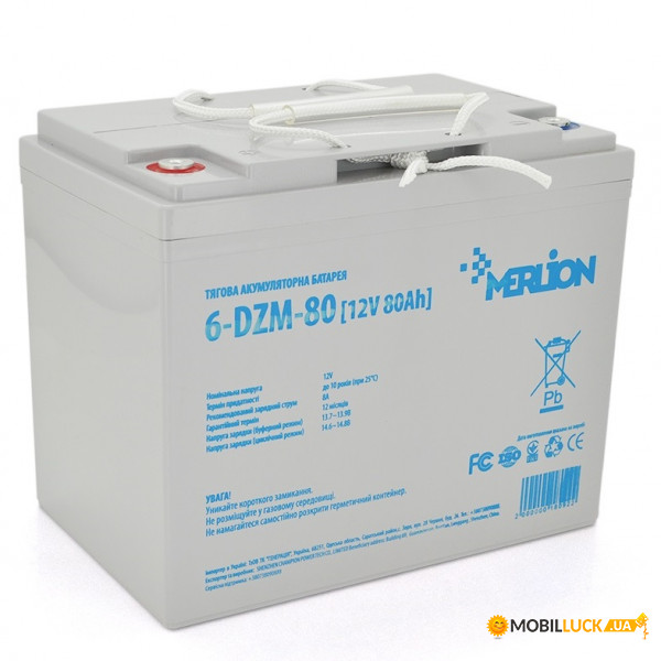   Merlion 12V 80AH (6-DZM-80/18092) AGM