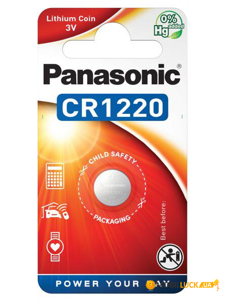 ˳  Panasonic Lithium Coin CR1220, 3V,  1, 