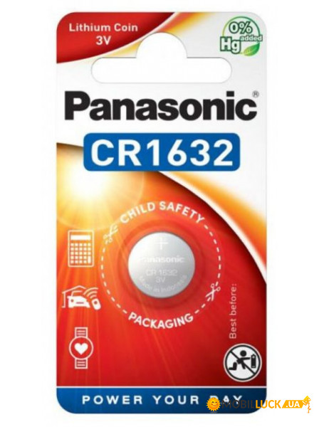 ˳  Panasonic Lithium Coin CR1632, 3V,  1, 