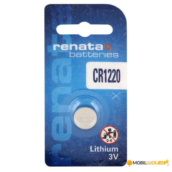   Renata CR1220, 3V, 