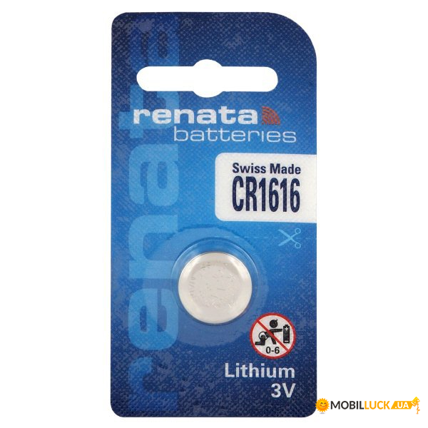   Renata CR1616, 3V,  1