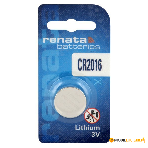   Renata CR2016, 3V,  1