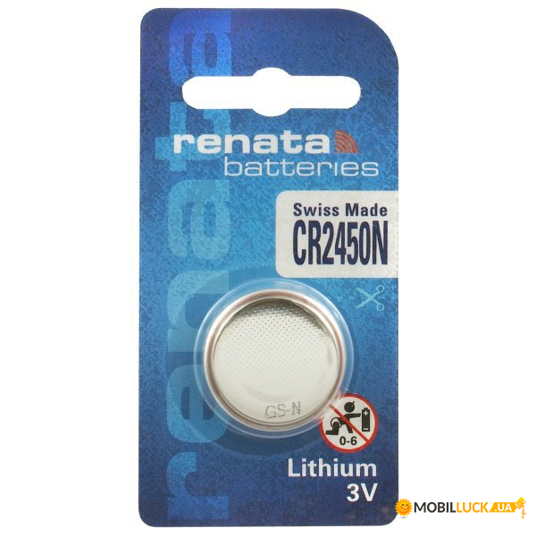   Renata CR2450N, 3V,  1