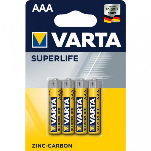  Varta SUPERLIFE AAA BLI 4 ZINC-CARBON (02003101414)