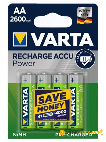  Varta Pro Ready to Use Recharge Accu 5716, AA/(HR6), 2600mAh, LSD Ni-MH,  4,   .