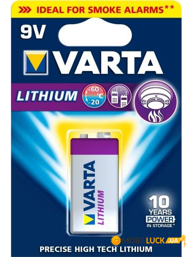   Varta Lithium 6122, 6LR61  9V, 